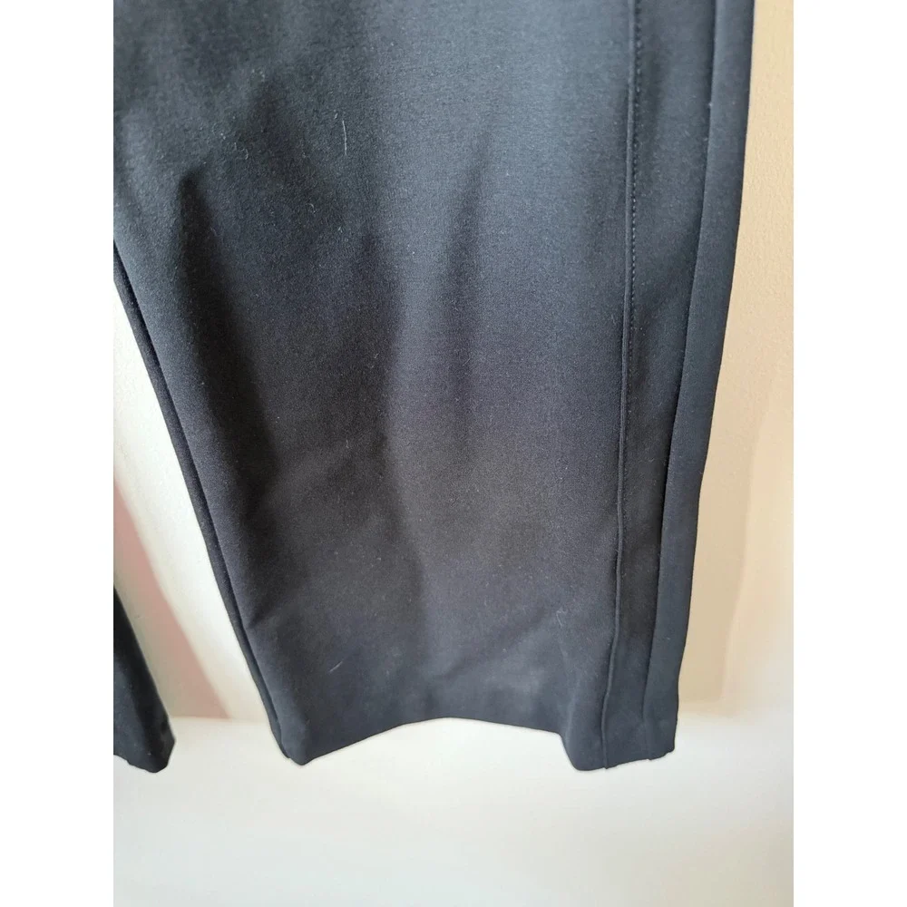 Maeve Anthropologie Pull On Flare Pants Large Black High Rise Stretch Trousers